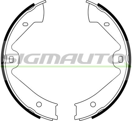 SIGMAUTO SFA562 - Комплект спирачна челюст, ръчна спирачка vvparts.bg