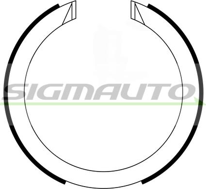 SIGMAUTO SFA634 - Комплект спирачна челюст, ръчна спирачка vvparts.bg
