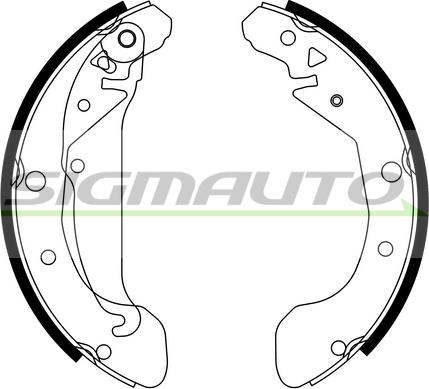 SIGMAUTO SFA632 - Комплект спирачна челюст vvparts.bg