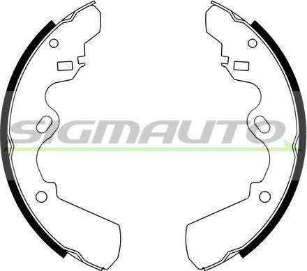 SIGMAUTO SFA056 - Комплект спирачна челюст vvparts.bg