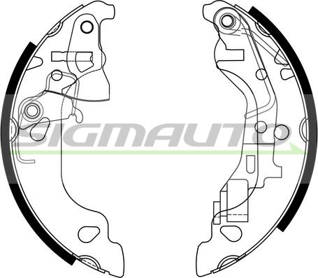 SIGMAUTO SFA158 - Комплект спирачна челюст vvparts.bg