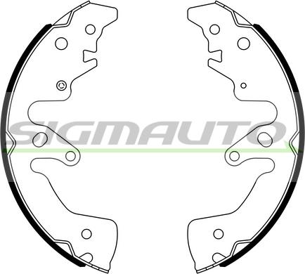 SIGMAUTO SFA895 - Комплект спирачна челюст vvparts.bg