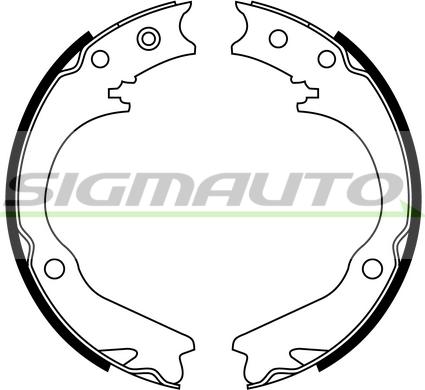 SIGMAUTO 2892 - Комплект спирачна челюст, ръчна спирачка vvparts.bg