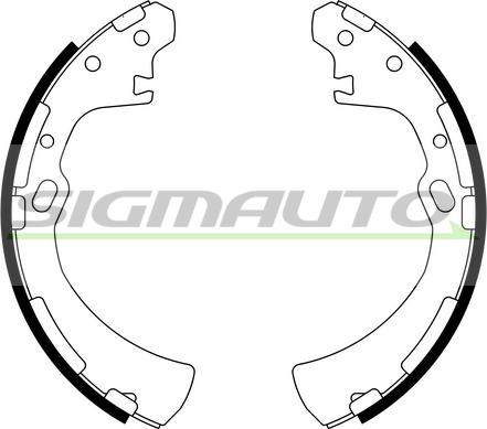 SIGMAUTO SFA849 - Комплект спирачна челюст vvparts.bg