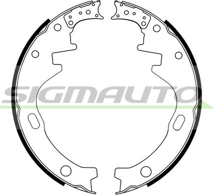 SIGMAUTO SFA848 - Комплект спирачна челюст vvparts.bg