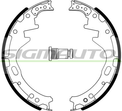 SIGMAUTO SFA857 - Комплект спирачна челюст vvparts.bg