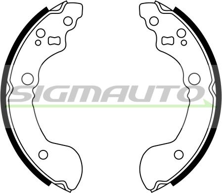 SIGMAUTO 2860 - Комплект спирачна челюст vvparts.bg