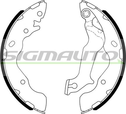 SIGMAUTO SFA809 - Комплект спирачна челюст vvparts.bg