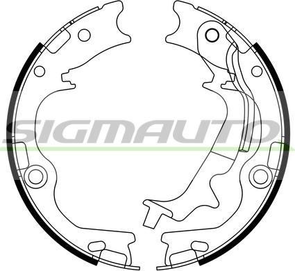 SIGMAUTO 2807 - Комплект спирачна челюст, ръчна спирачка vvparts.bg