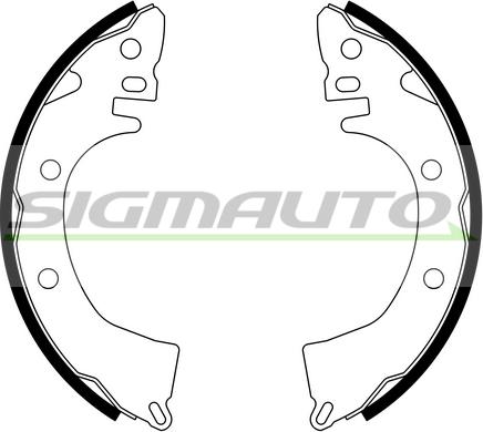 SIGMAUTO SFA810 - Комплект спирачна челюст vvparts.bg