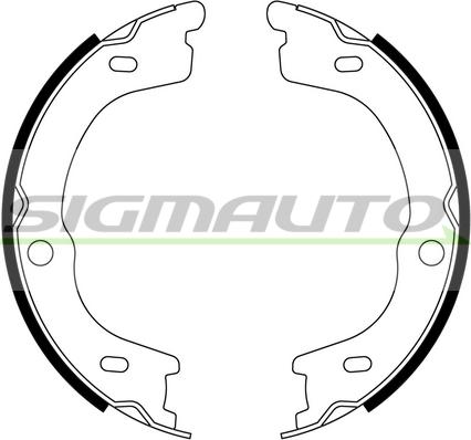 SIGMAUTO SFA837 - Комплект спирачна челюст, ръчна спирачка vvparts.bg