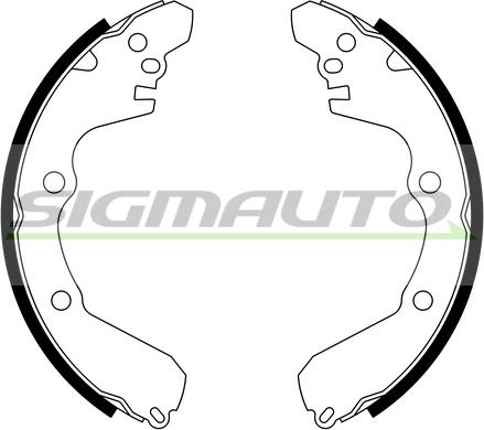 SIGMAUTO SFA822 - Комплект спирачна челюст vvparts.bg