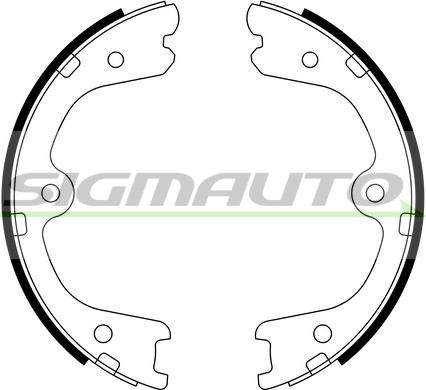 SIGMAUTO SFA873 - Комплект спирачна челюст, ръчна спирачка vvparts.bg