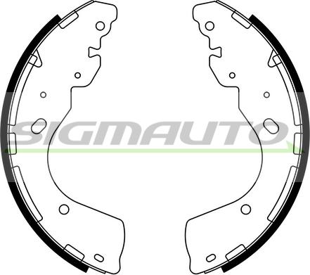 SIGMAUTO SFA877 - Комплект спирачна челюст vvparts.bg