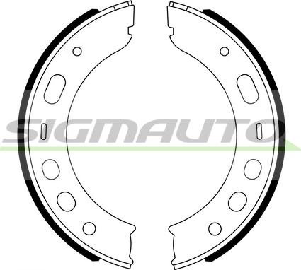 SIGMAUTO SFA399A - Комплект спирачна челюст, ръчна спирачка vvparts.bg