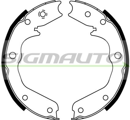 SIGMAUTO SFA356 - Комплект спирачна челюст, ръчна спирачка vvparts.bg