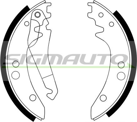 SIGMAUTO SFA309 - Комплект спирачна челюст vvparts.bg