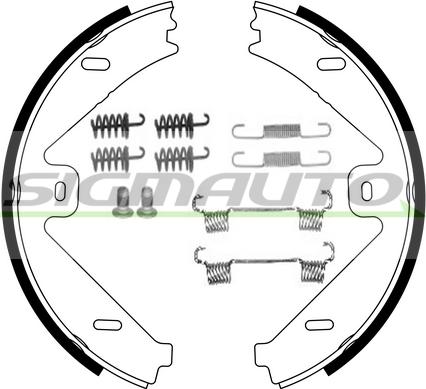 SIGMAUTO 2319-1 - Комплект спирачна челюст, ръчна спирачка vvparts.bg