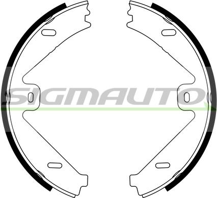 SIGMAUTO SFA319 - Комплект спирачна челюст, ръчна спирачка vvparts.bg