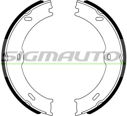 SIGMAUTO SFA315 - Комплект спирачна челюст, ръчна спирачка vvparts.bg