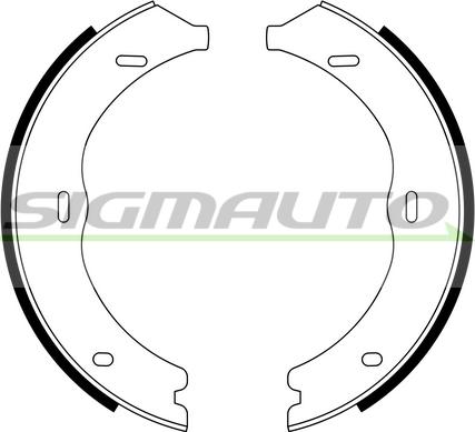 SIGMAUTO SFA316 - Комплект спирачна челюст, ръчна спирачка vvparts.bg