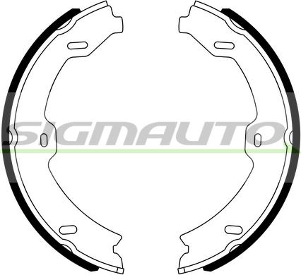 SIGMAUTO SFA318 - Комплект спирачна челюст, ръчна спирачка vvparts.bg