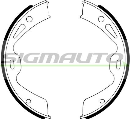 SIGMAUTO SFA330 - Комплект спирачна челюст, ръчна спирачка vvparts.bg