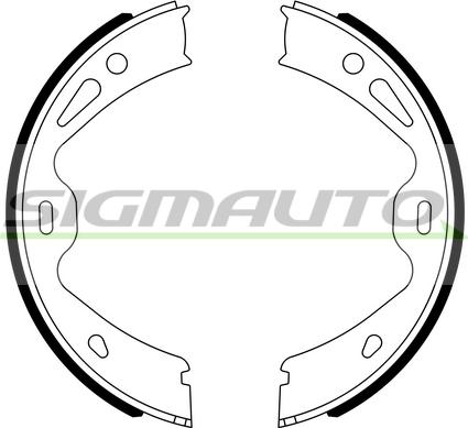 SIGMAUTO 2331 - Комплект спирачна челюст, ръчна спирачка vvparts.bg