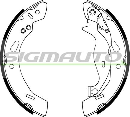 SIGMAUTO SFA249 - Комплект спирачна челюст vvparts.bg