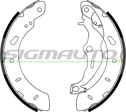 SIGMAUTO SFA248 - Комплект спирачна челюст vvparts.bg