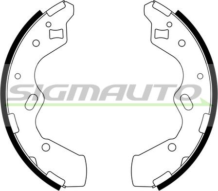 SIGMAUTO SFA796 - Комплект спирачна челюст vvparts.bg