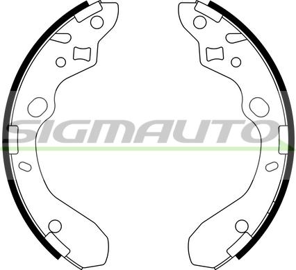 SIGMAUTO SFA792 - Комплект спирачна челюст vvparts.bg