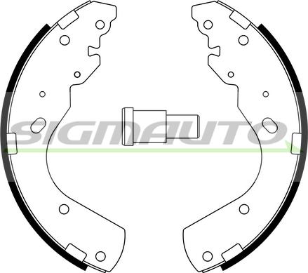 SIGMAUTO SFA797 - Комплект спирачна челюст vvparts.bg