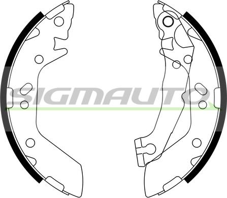 SIGMAUTO SFA740 - Комплект спирачна челюст vvparts.bg