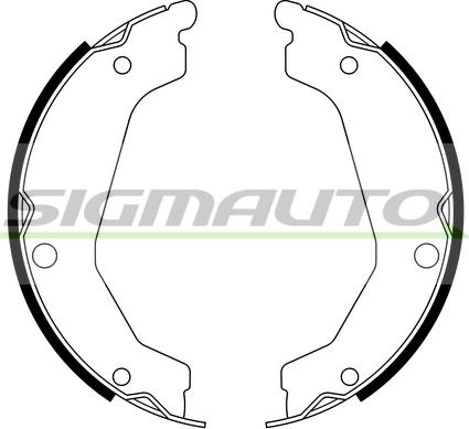 SIGMAUTO 2758 - Комплект спирачна челюст, ръчна спирачка vvparts.bg