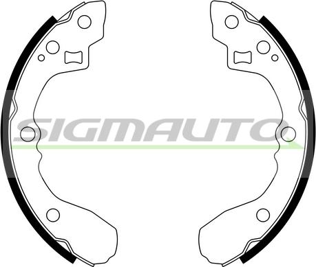 SIGMAUTO SFA760 - Комплект спирачна челюст vvparts.bg