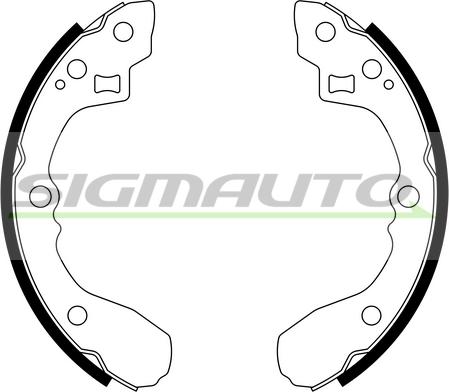 SIGMAUTO SFA762 - Комплект спирачна челюст vvparts.bg