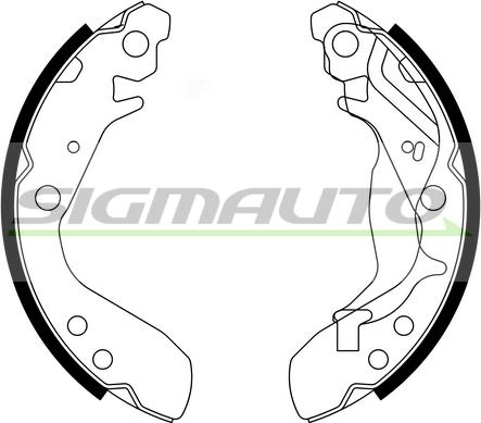 SIGMAUTO SFA712 - Комплект спирачна челюст vvparts.bg