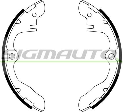 SIGMAUTO SFA782 - Комплект спирачна челюст vvparts.bg