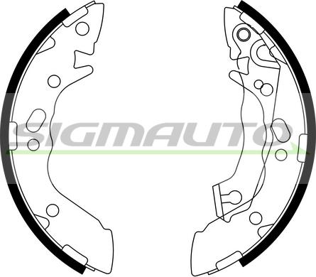 SIGMAUTO SFA739 - Комплект спирачна челюст vvparts.bg