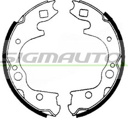 SIGMAUTO SFA722 - Комплект спирачна челюст, ръчна спирачка vvparts.bg