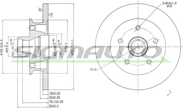 SIGMAUTO DBA542S - Спирачен диск vvparts.bg