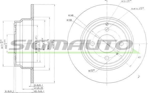 SIGMAUTO DBA551S - Спирачен диск vvparts.bg