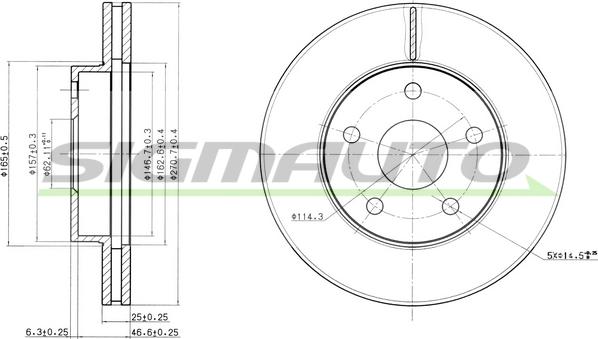 SIGMAUTO DBA806V - Спирачен диск vvparts.bg