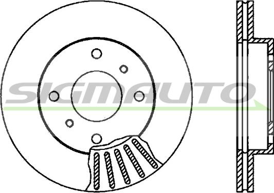 SIGMAUTO DBA260V - Спирачен диск vvparts.bg