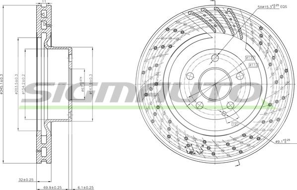 SIGMAUTO DBB586V - Спирачен диск vvparts.bg