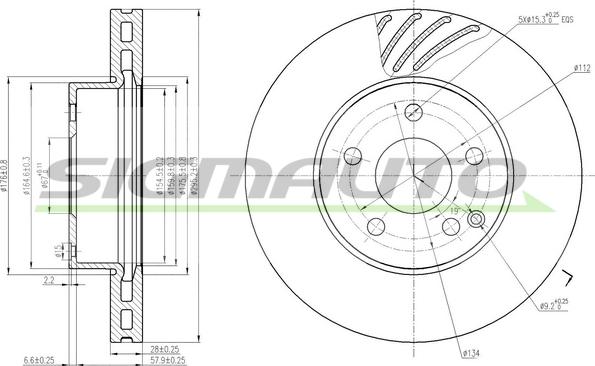 SIGMAUTO DBB690V - Спирачен диск vvparts.bg