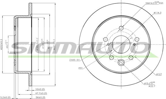 SIGMAUTO DBB815S - Спирачен диск vvparts.bg