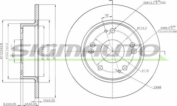 SIGMAUTO DBB390S - Спирачен диск vvparts.bg