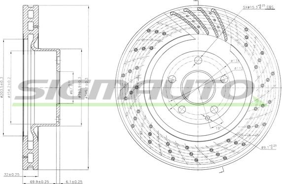 SIGMAUTO DBB248V - Спирачен диск vvparts.bg